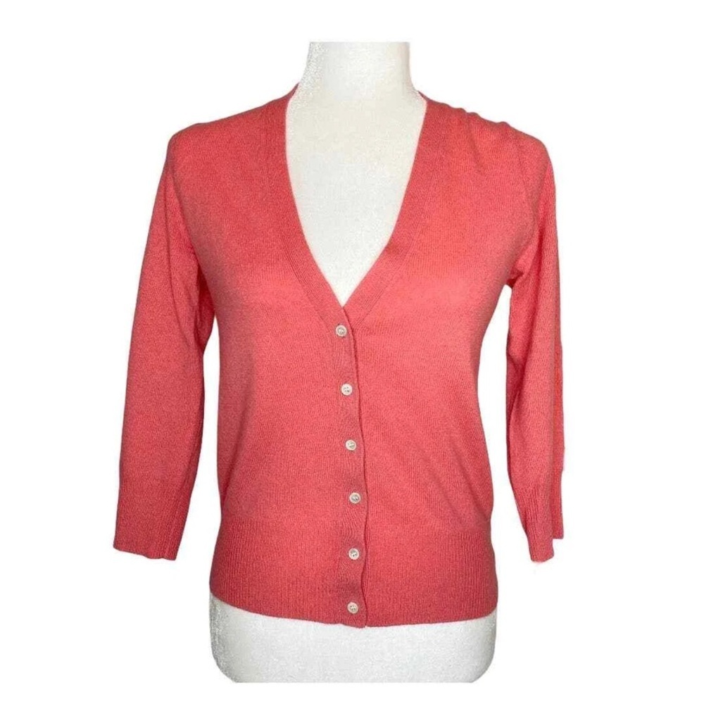 Joe Fresh Cashmere Cardigan Sweater Pink Large